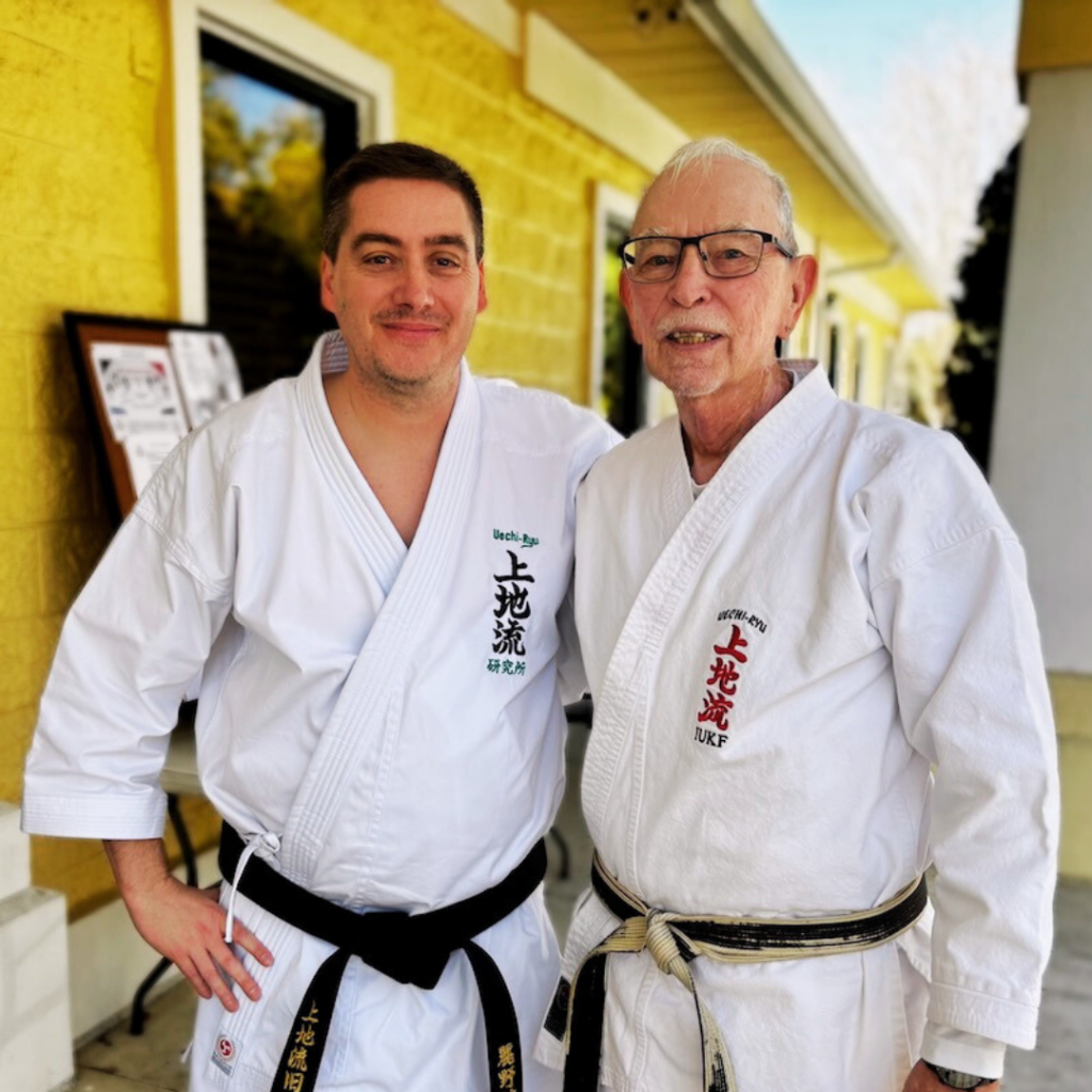 Lionel Reynaud avec George Mattson (un des pères du Karate aux USA)